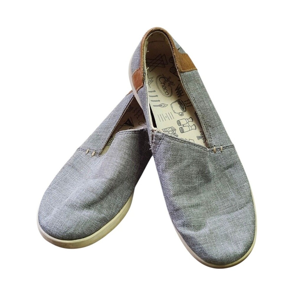 Chaco Gray Ionia Canvas Slip-On Shoes. Sz. 6.5